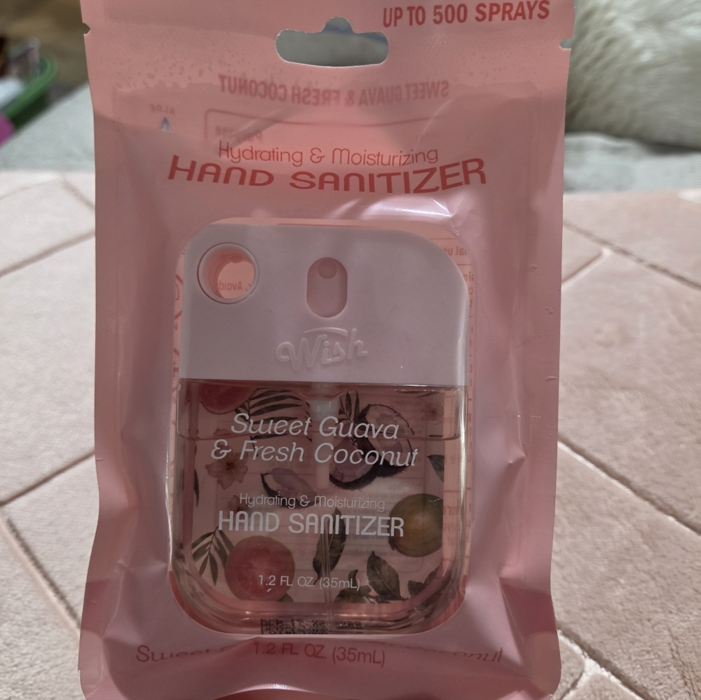 Wish Sweet Guava & Fresh Coconut Hand Sanitizer Spray — Pink